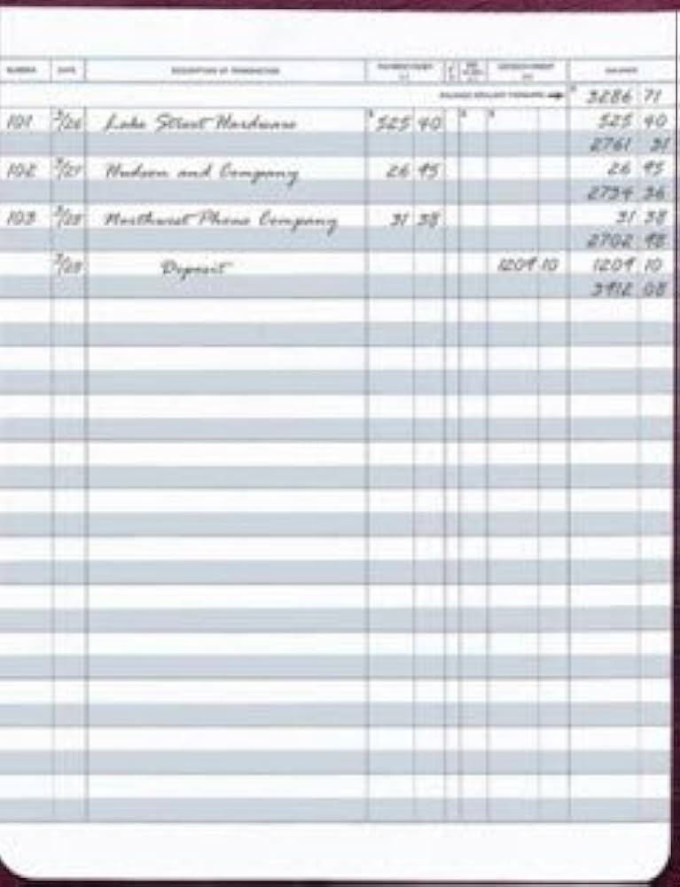 Amazon.com : EGP Check Registers for Deskbook Checks, Size
